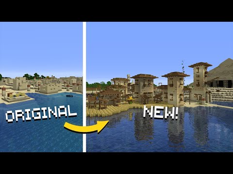 Minecraft: Transforming a DESERT VILLAGE