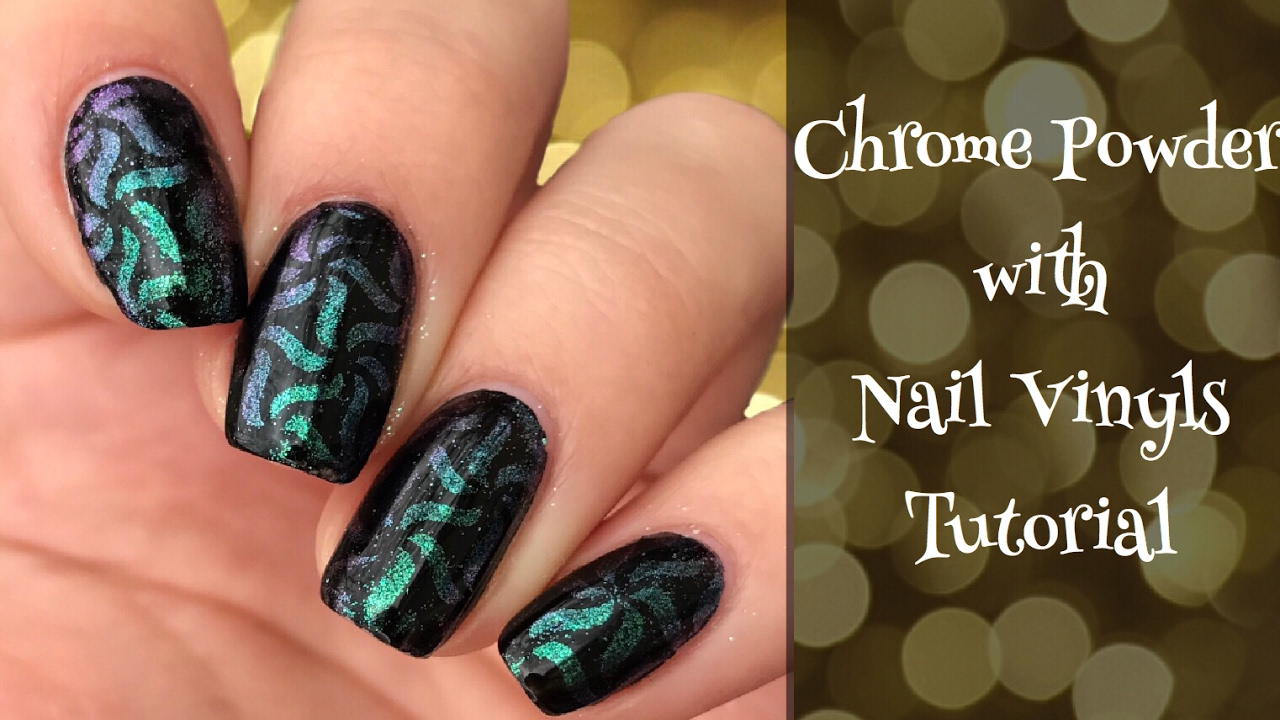 Chrome Powder and Vinyls Nail Art Tutorial! YouTube