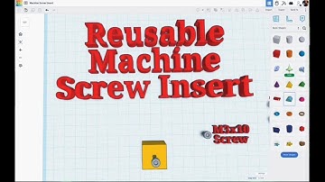 TinkerCAD Tips! Reusable Machine Screw Inserts.       #tinkercad #caddesign #3dprintable #3dprinting