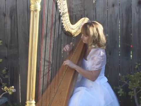 Harp - Katrina plays Simple Gifts (Lord of the Dan...