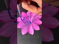🩷🖌️Easiest PINK Flower Acrylic Painting 🎨🖌️🩷#shortsfeed  #acrylic #artist #pinkflower #flowerdrawing