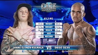 CAGE 39 Janne "Jamba" Elonen-Kulmala vs Diego Silva Full Fight MMA