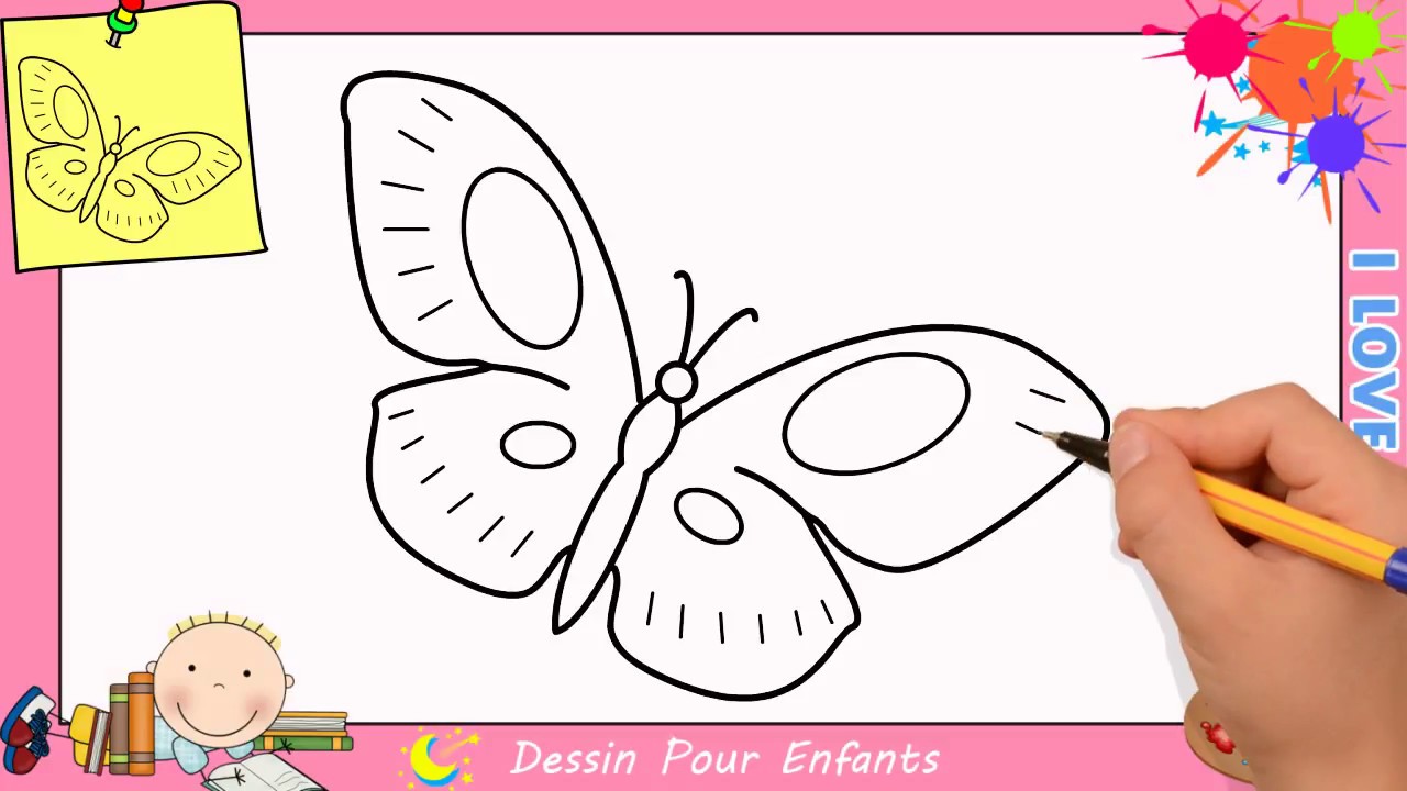  Comment dessiner un papillon  FACILEMENT etape par etape 