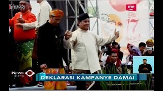 Momen Jokowi dan Prabowo Bergandengan di Deklarasi Kampanye Damai - iNews Siang 23/09