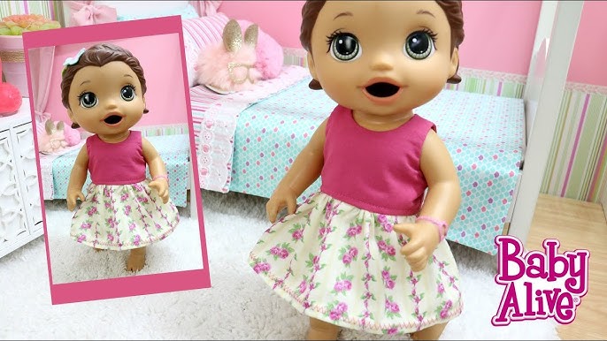 Vestido Simples p/bonecas American Girl e Baby  Alive🎀PAP🎀DIY🎀TUTORIAL🎀Van Borh 