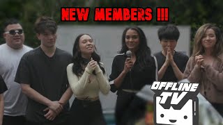 OFFLINETV ANNOUNCE NEW MEMBERS JOINING THE ORG ! NEW MEMBERS REVEAL ft Pokimane Toast and more !