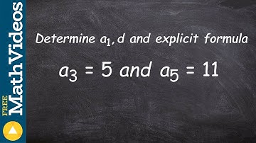 Learn to write the explicit formula given two terms of the sequence