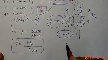 A wire elongastes by 1.0 mm when a load W ils hung from it. If this wire goes over a