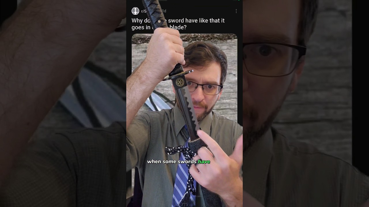 That indent on a sword, the fuller. 