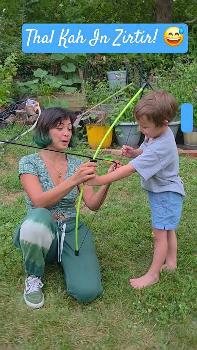 An in zirtir nasa ve mai!!😁🥰💙#grandson #daughter #bow #arrow