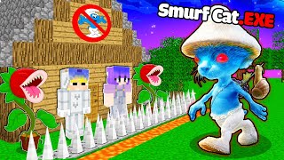 TÔ GÀ THỬ THÁCH 24H XÂY NHÀ AN TOÀN CHỐNG SMURF CAT.EXE SIÊU ĐÁNG SỢ TRONG MINECRAFT*MÈO XÌ TRUM.EXE