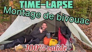 👉 TIME-LAPSE 📸 Montage d’un bivouac