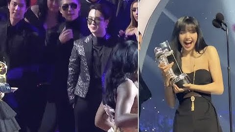 BTS reaction to Lisa receiving best Kpop artist award at the VMAs