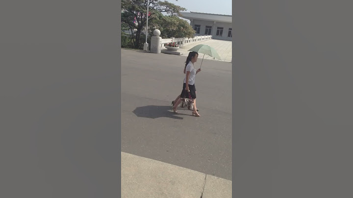 North Korean Girls Walking in Step