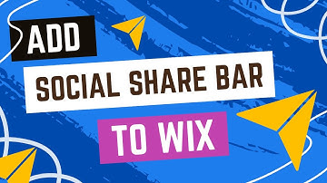 How To Add Social Media Share Bar On Wix