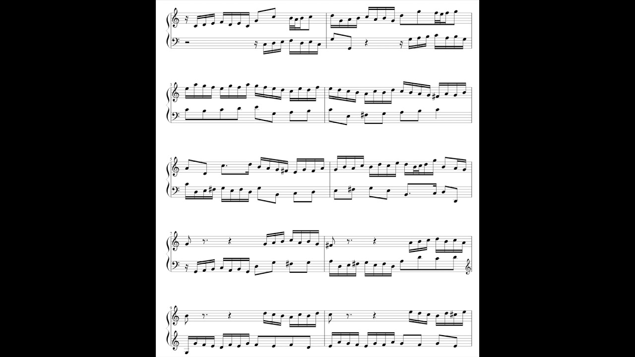 Bach Invention No 1 Bwv 772 C Major 巴哈創意曲第1號c大調invencion Score Sheet 譜樂譜谱乐谱partitura 楽譜付き Youtube