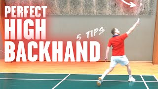 Backhand in badminton - High Backhand Technique