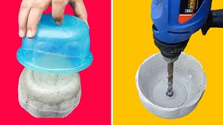 How to make low cost cement pot at home | Beautiful cement pot in U.S.A | Lightweight cement pot USA