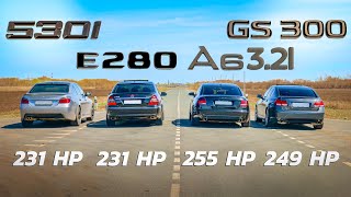 :  ! BMW E60 530i vs Lexus GS300 vs Audi A6 3.2 vs Mercedes E280