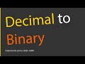 How to convert decimal to binary