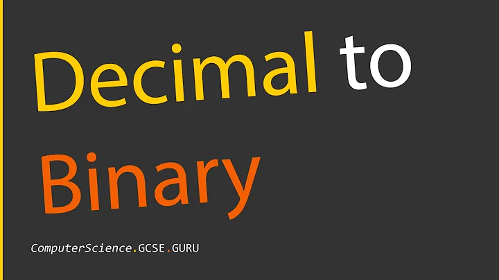 How to convert decimal to binary