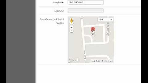 Manually adjusting the map marker placement