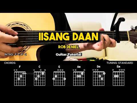 Iisang Daan - Rob Deniel | Easy Guitar Tutorial For Beginners (CHORDS & LYRICS) #guitarlesson
