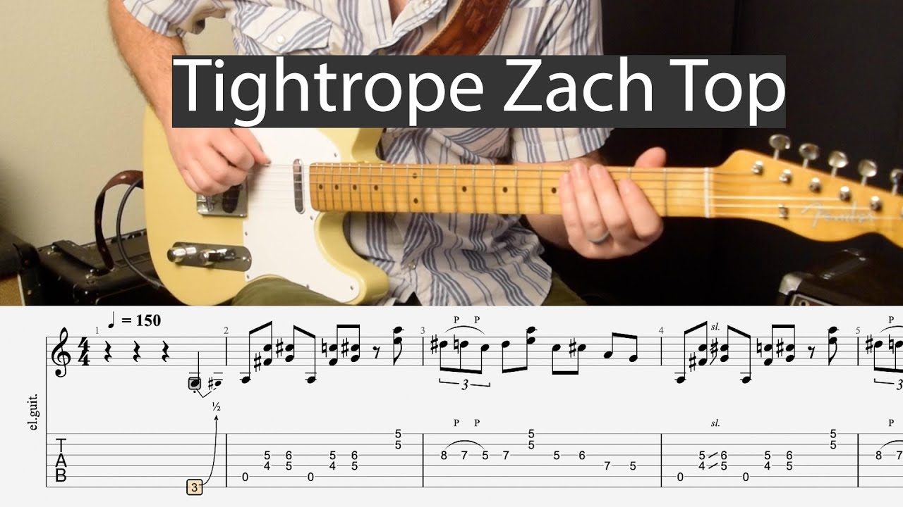 Tight Rope Playing Instruments How to Play Zach Top's Tightrope intro on guitar - YouTube