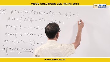 JEE Main 2018 Exam Mathematics Solution – Q. No. 48 (Paper Code-C)