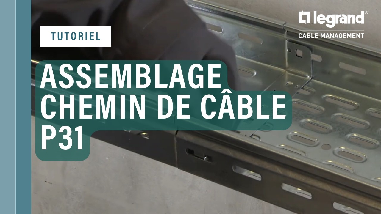 Chemin de câbles P31 : assemblage rapide et fiable de P31 MF, avec 2 vis seulement