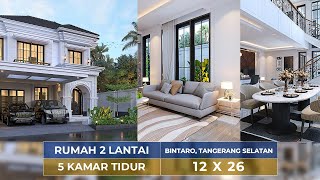 CLASSIC 2-STOREY HOUSE DESIGN IN BINTARO, SOUTH TANGERANG!! THE INSIDE IS VERY SPACIOUS!! - DESIG...