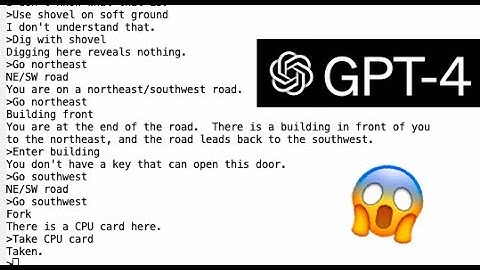GPT4 plays Dunnet in EMACS until credits run out