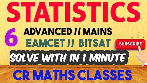 STATISTICS  part 6//Shortcut method //Advanced, Mains, Eamcet, Bitsat //INTER, CBSE //CR MATHS CLASS