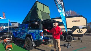 Explore Elevated Wedge Camper – Lockable Truck Topper with Interior MOLLE & Modular Bed