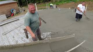 We Use High Range Water Reducer To Pour This Concrete Slab  EASY!