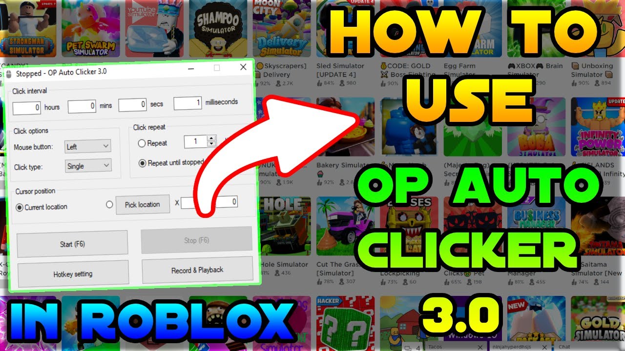 How to use an auto clicker for Roblox! (Read desc) 