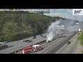 Car fire impacts I-285 in Fulton County