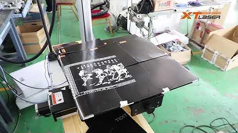 Large size mini fiber laser marking machine with 300*300mm moving stroke xy motorized table