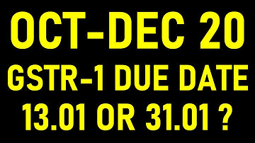 GSTR-1 NEW FILING DUE DATE BIG UPDATE|GSTR1 FOR OCT TO DEC20 LAST DATE|NOTIFICATION NO 74 ISSUED|
