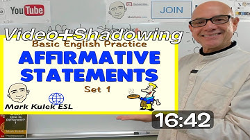 Affirmative Statements - video & live discussion | Learn English - Mark Kulek ESL