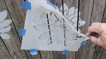 Paint Your Fence With Large Flower Stencils by Cutting Edge Stencils! Stencil For Painting On Wood!