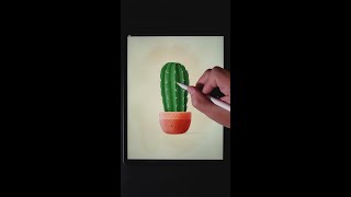 CUTE CACTUS DRAWING - #shorts