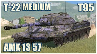 T-22 medium, T95 & AMX 13 57 • RASEINIAI HEROES WoT Blitz
