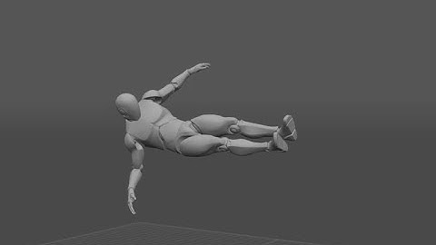 Drop kick animation with Cascadeur