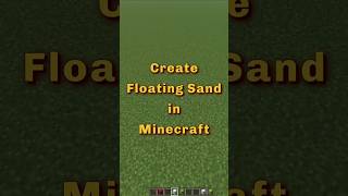 Floating Sand in Minecraft - #minecraft #tutorial #howto #worldedit #sand #float