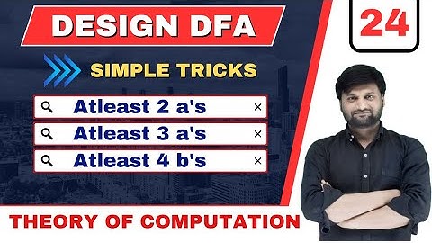 Design DFA which Accept Strings|At least 3 a