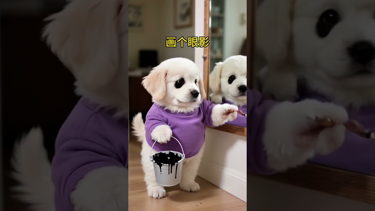 Маленького золотистого ретривера снова издевался.  Маленький золотистый ретривер большой говяжьей б