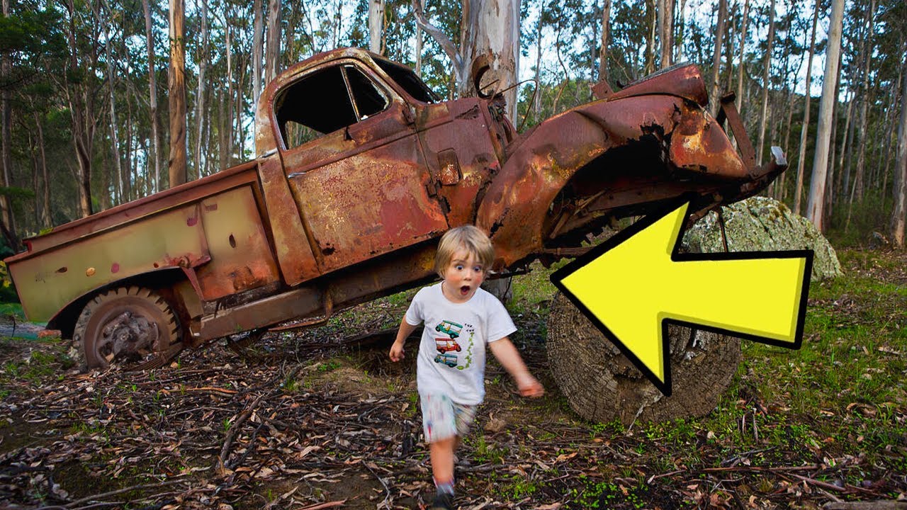 6-Year-Old BOY Finds an Old Truck Hidden in the Woods. When He Looks Inside He Starts Crying - YouTube
