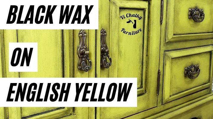 How to apply black wax to achieve worn look on modern furniture.