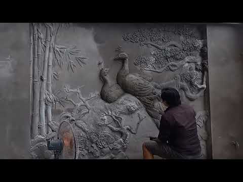 Video Tranh đắp nổi trên tường - Phu Thê Viên Mãn - youtube